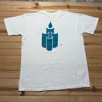 Vintage 90s Tough T s Welcome Candle Logo Single Stitch Graphic T-Shirt - Large