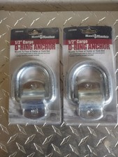 Haul Master 1/2" Cargo D Ring Anchor for Trailer or Truck Bed Lot of 2x
