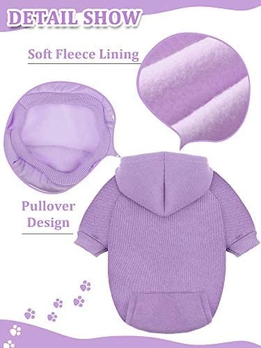 Sudadera con Capucha para Perros 6 Piezas Ropa para Perros Suéteres con Sombrero, Ropa de Invierno para Mascotas Cálida Ho... Foto 3 de 4