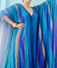 RARE Stunning Sultana Adini Cotton Gauze Metallic Goddess Collectors Caftan