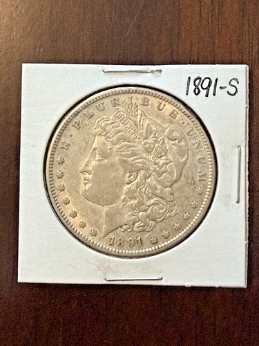 1891 S Morgan Silver Dollar- 0.9 Fineness; Very Fine Minimum