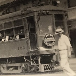 Alton Limited St Louis C&A #102 Interurban Streetcar Trolley Snapshot Photograph