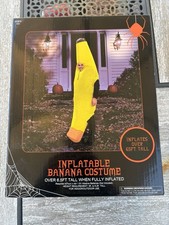 Inflatable Banana Costume Over 6.5ft Tall Yellow Unisex One Size 12 Halloween