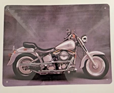 Metal Sign 2025 Harley Davidson Fat Boy Milwaukee Eight Custom Engine NEW