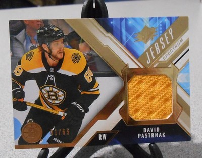 2021-22 SPX Hockey Jersey Spectrum Gold 01/65! J-DP David Pastrak Boston Bruins