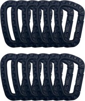 Karabiner D-Form Kunststoff 12 StüCk Karabinerhaken Clip Set FüR Outdoor Camping