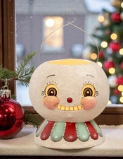 Bethany Lowe X Johanna Parker Christmas MINTY BEAU SNOW GLOW LANTERN- JP2033 NEW