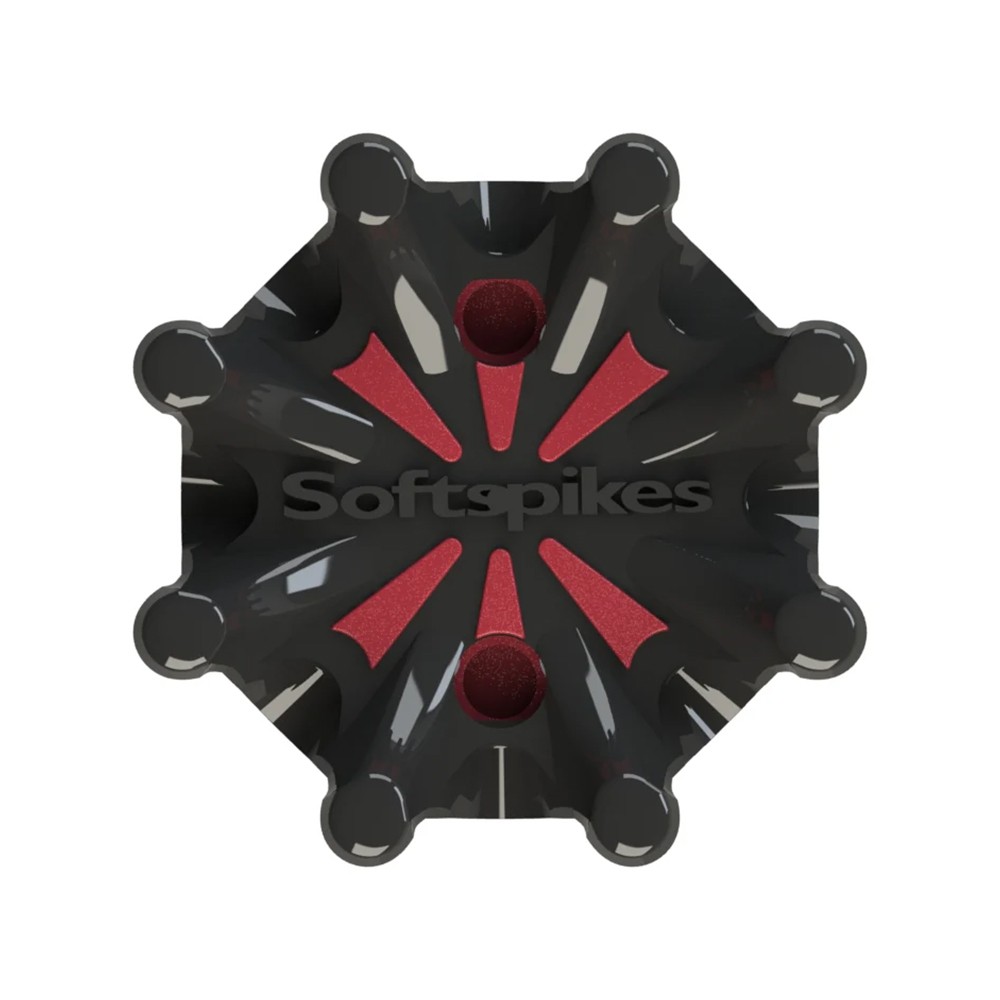 NEW Softspikes Pulsar Metal Thread Golf Shoe Cleats 22ct - Black / Red