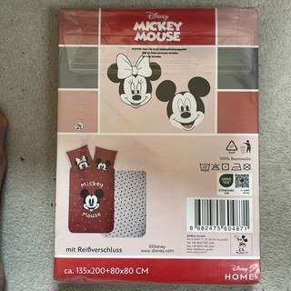 Disney Renforcé Wende Bettwäsche 135x200cm Mickey Mouse mit Reißverschluss