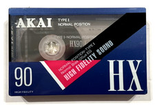 AKAI HX 90 audiocassetta vintage nastro vuoto sigillato Made in Japan tipo I