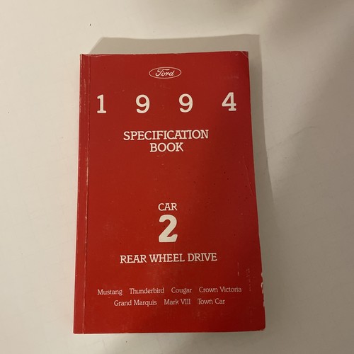 1994 Lincoln Mercury Service Specs Book Mark VII Town Car Cougar Grand Marquis