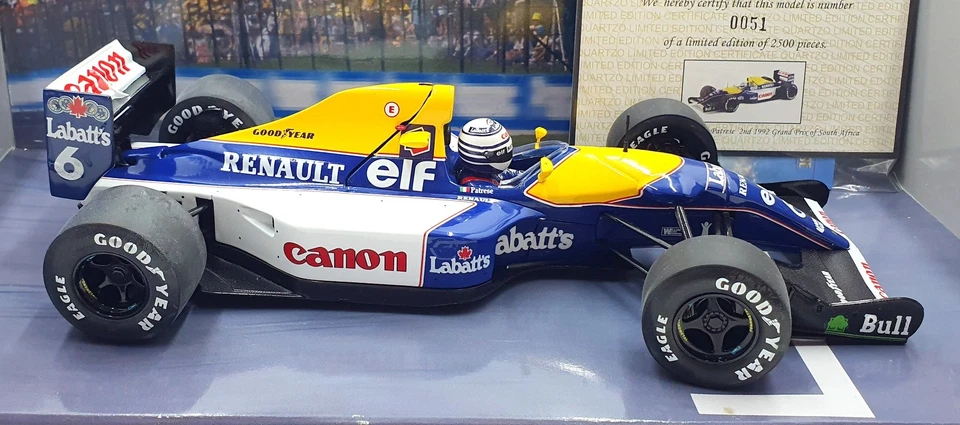 Quartzo 1/18 Scale 18321 - Williams FW14B #6 Grand Prix of South Africa 1992 - Image 3 of 4