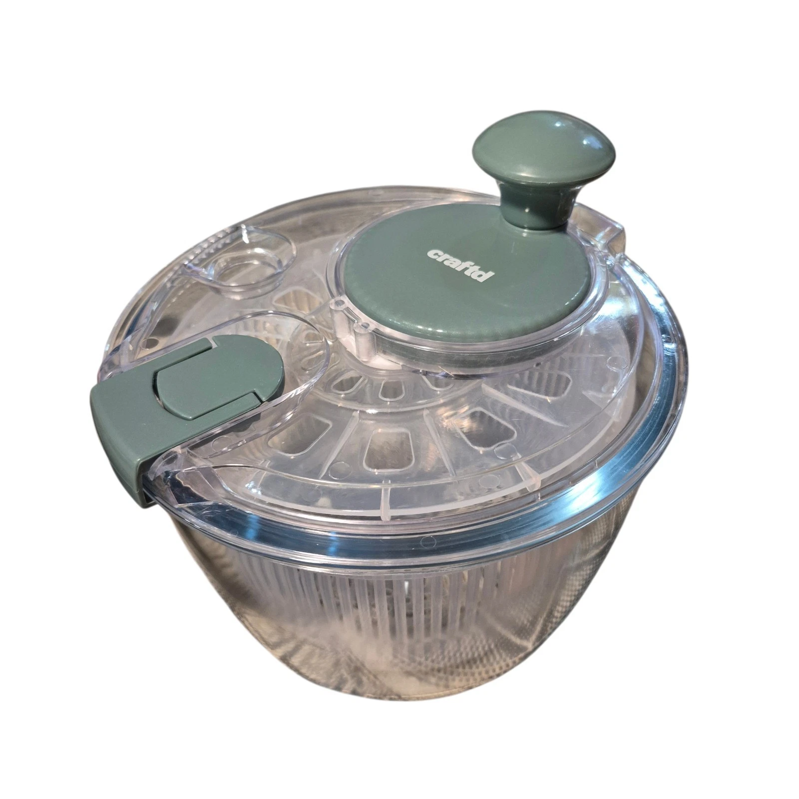 3 Pc Glass Salad Spinner 3qt Lock Lid W/ Drain Spout, Doubles as a Serving Bowl
Opens in a new windo