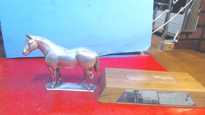 Vintage--Gladys Brown-1969-Silver Plated- Horse Stallion-Trophy -Figurine-Statue