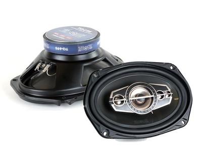 Absolute TQ-695 6x9'' 5-Way Coaxial Car Speakers 600W Pair Carbon Fiber Cone