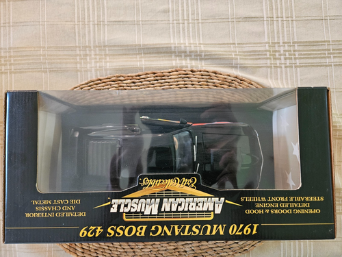 ERTL RC American Muscle 1970 Mustang Boss 429 Flames 1:18 pressofuso - Foto 4 di 7