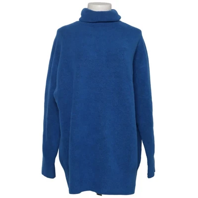 Zara, pull à col roulé, taille : S, bleu, acrylique/élasthanne/polyester/lain... - Photo 1/4