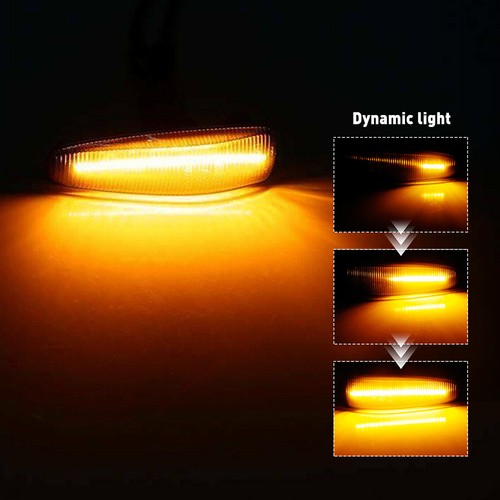 PARA MITSUBISHI LANCER X EVO ÁMBAR SECUENCIAL DELANTERO HUMO LED MARCADOR LUCES LATERALES - Imagen 5 de 12