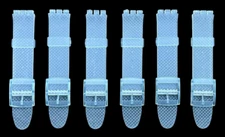 Swatch Replacement Plastic PVC Watch Band Diamond Textured without Pins 17mm