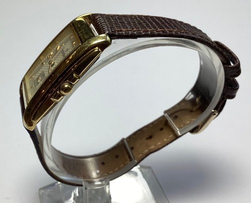 Festina Vintage Watch 5 Micron Gold Plated Lizard Calf Brown Band New Battery - Picture 2 of 7