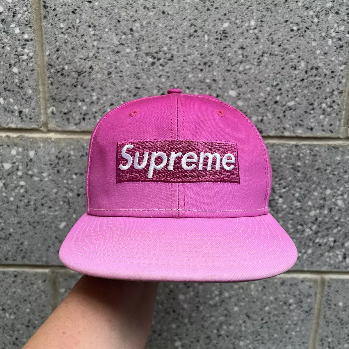 supreme newera gradient box logo pink