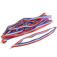 Award Neck Ribbons 880mm Medal Striped Lanyards with Snap Clips 12 Pack