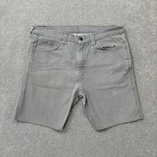 Levis Denim Shorts Adult Waist 36 Grey Jorts Y2K Relaxed Black Tab Dad USA Mens