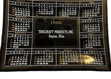 Trinket Dish ToolCraft Products Dayton Ohio OH Dated 1965 Calendar 5 by 6.5 In