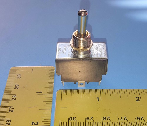 (2 pcs) Toggle Switch 80,000 series, E-Z Switch , DPDT,ON-OFF-(ON) E170607 - Picture 1 of 9