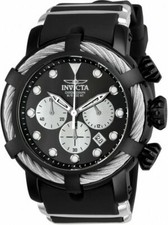 OROLOGIO UOMO CRONOGRAFO INVICTA 25087 FULMINE 50MM 200M SILICONE NERO