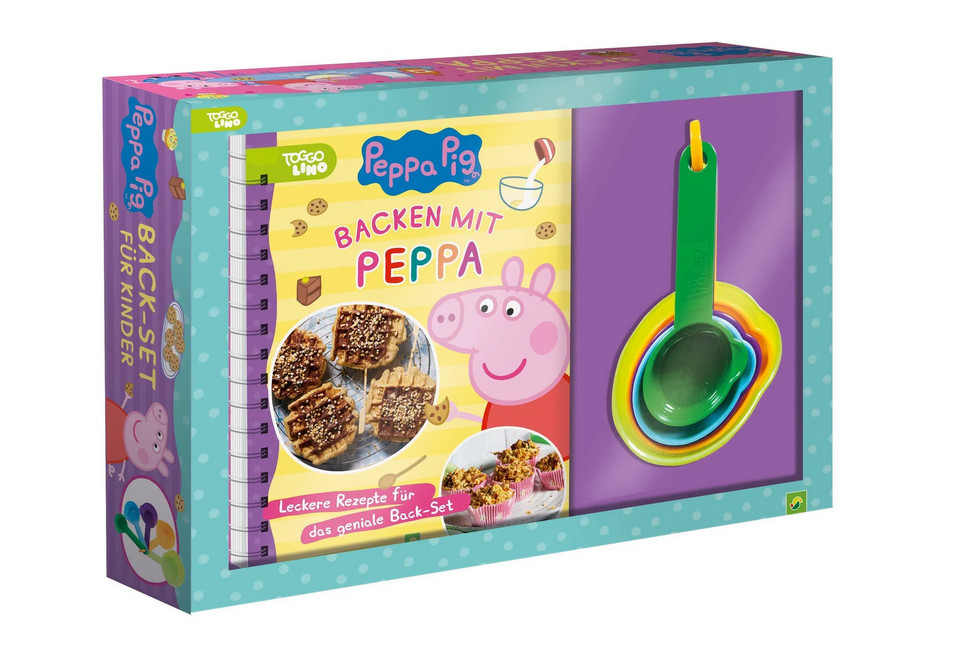 Thumbnail - Backen Mit Peppa: Back-set Für Kinder Mit Rezeptbuch Und 5 Messbechern