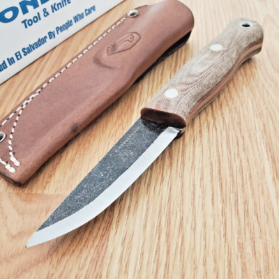Condor Trivittata Puukko Fixed Knife 3.5'' 1095HC Steel Blade Micarta Handle