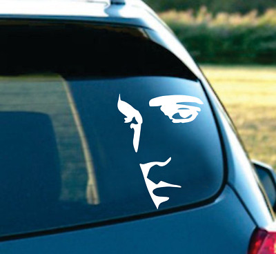 ELV Pres. face nice silhouette decal sticker for car SUV window laptop 6'' white