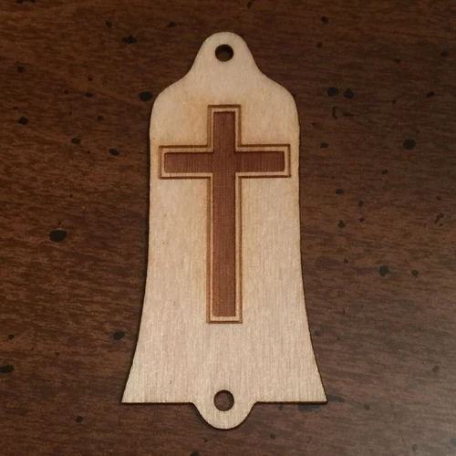 GUITAR TRUSS ROD COVER - Wood Burned - Fits GIBSON USA - CROSS Faith
