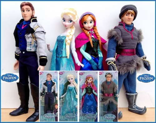 Disney-Store-Frozen-12-Classic-ELSA-ANNA-KRISTOFF-HANS-4-Doll-Bundle-Play-Set