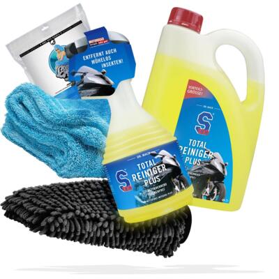Motorrad Reinigungs Set inkl. Dr. Wack S100 Total Reiniger Plus Refill