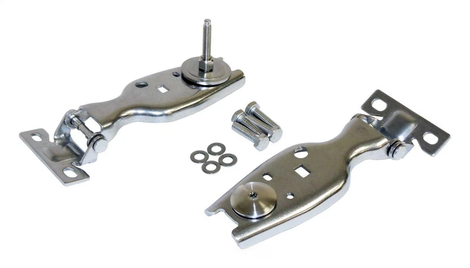 ПОДХОДИТ ДЛЯ 2007-2018 JEEP WRANGLER КОМПЛЕКТ СТЕКЛЯННЫХ ШАРНИРОВ ПОДЪЕМНОЙ ДВЕРИ ИЗ НЕРЖАВЕЮЩЕЙ СТАЛИ - Изображение 2 из 2