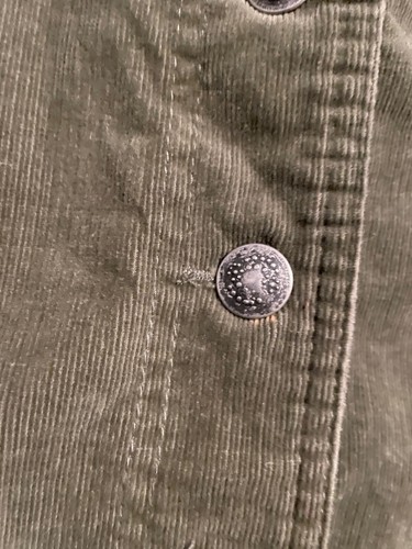 Vintage Live a Little Women Jacket XL Green Corduroy Stretch Grunge 90s Y2K READ - Picture 4 of 9