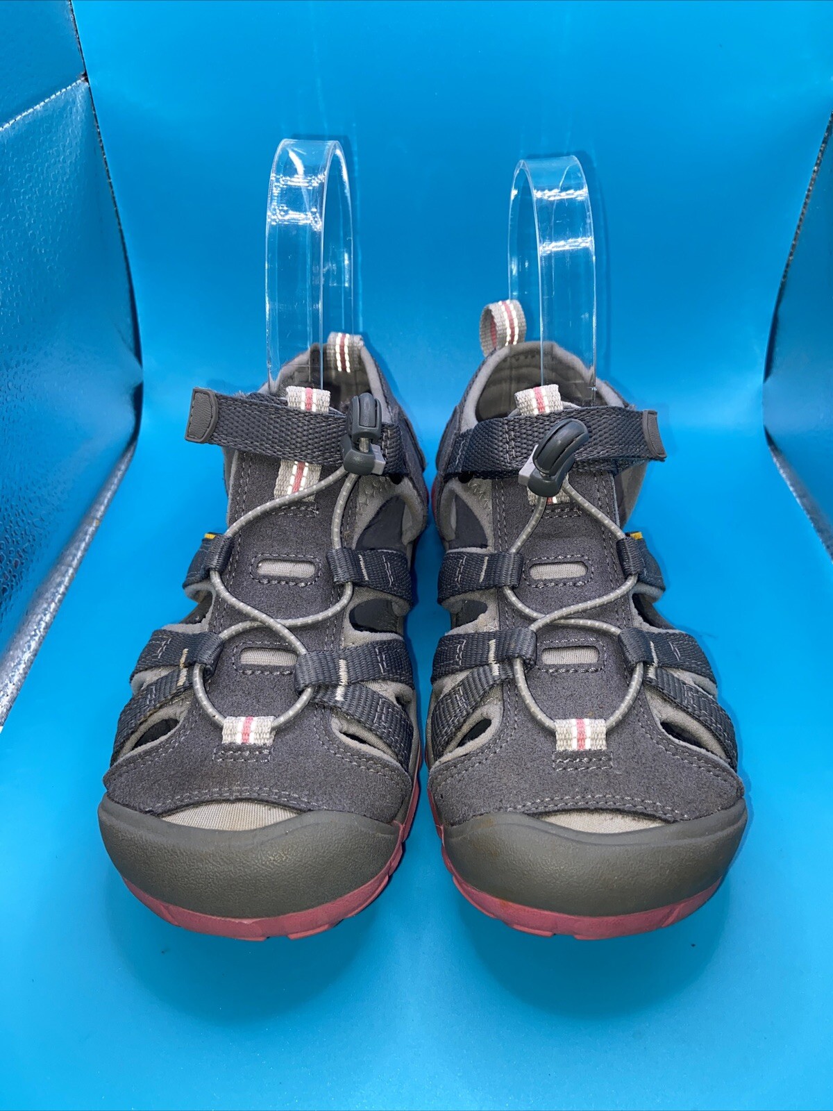 Sandali KEEN taglia gioventù 2 scarpe da acqua U.S. Seacamp 11 CNX grigie punta chiusa 1020702