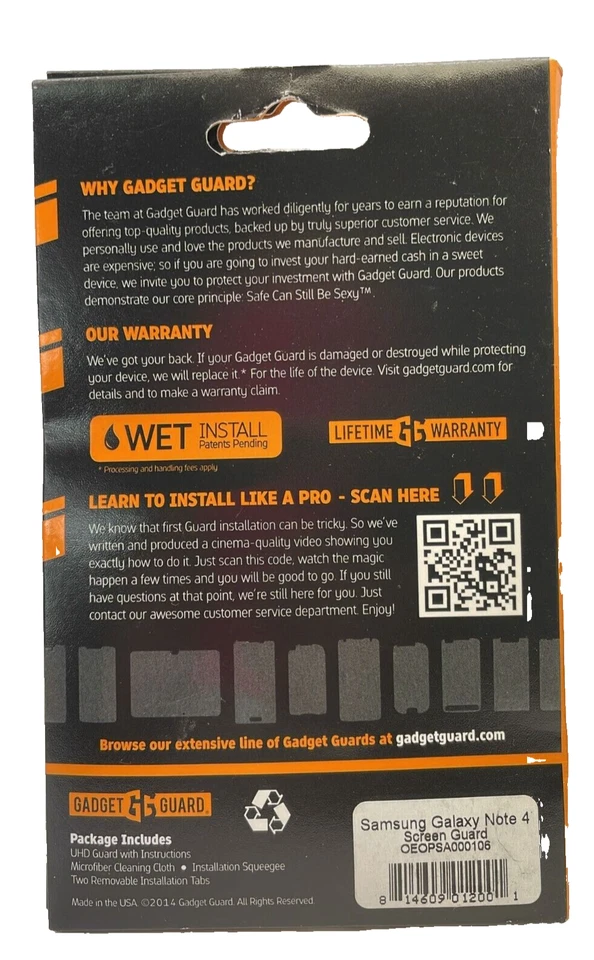 Gadget Guard Screen Protector for Samsung Galaxy Note 4, Clear - Image 2 of 3