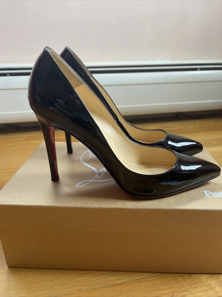 Christian Louboutin Pigalle Patent Pumps 100 - Black - 37.5