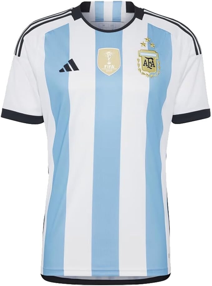 Camiseta Adidas Hombre Fútbol Argentina 3 Estrellas Ganadores Casa, Grande (B26)