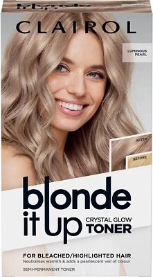 BRANDED Clairol Blonde It Up Crystal Glow Toner Kit - Luminous Pearl for Stunning Blonde