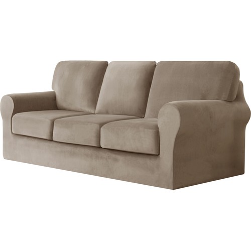 7-Piece Stretch Sofa Slipcover Set for 3 Seater Couch Separate Backrest Cushions - Picture 35 of 94