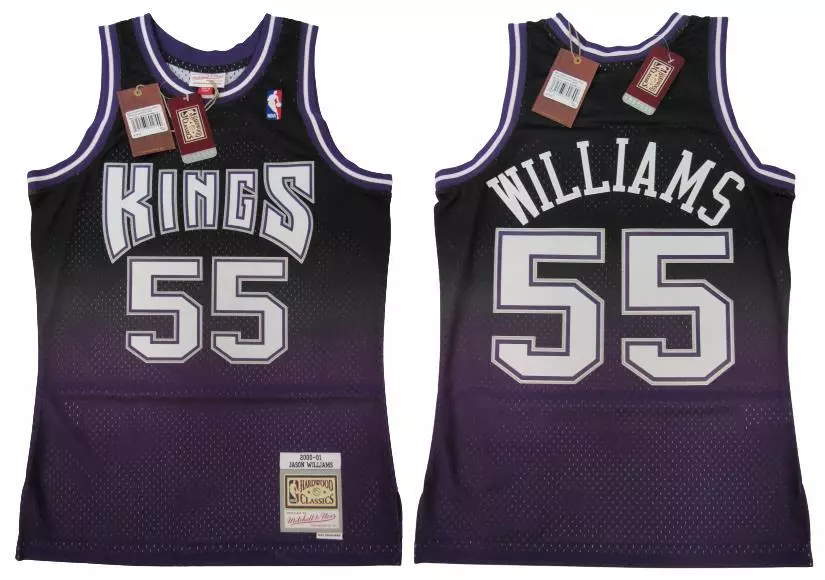 Men's Mitchell & Ness Jason Williams Black Sacramento Kings 2000-01  Hardwood Classics Swingman Player Jersey