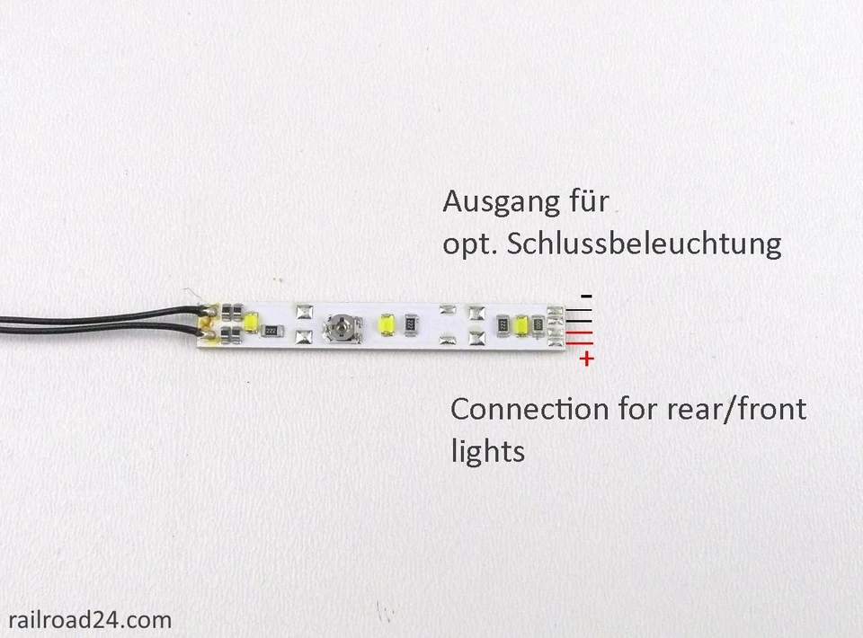 5 x  LED Waggon Beleuchtung - Lichtleiste weiß 40mm Spur Z (mini) - Bild 2 von 2