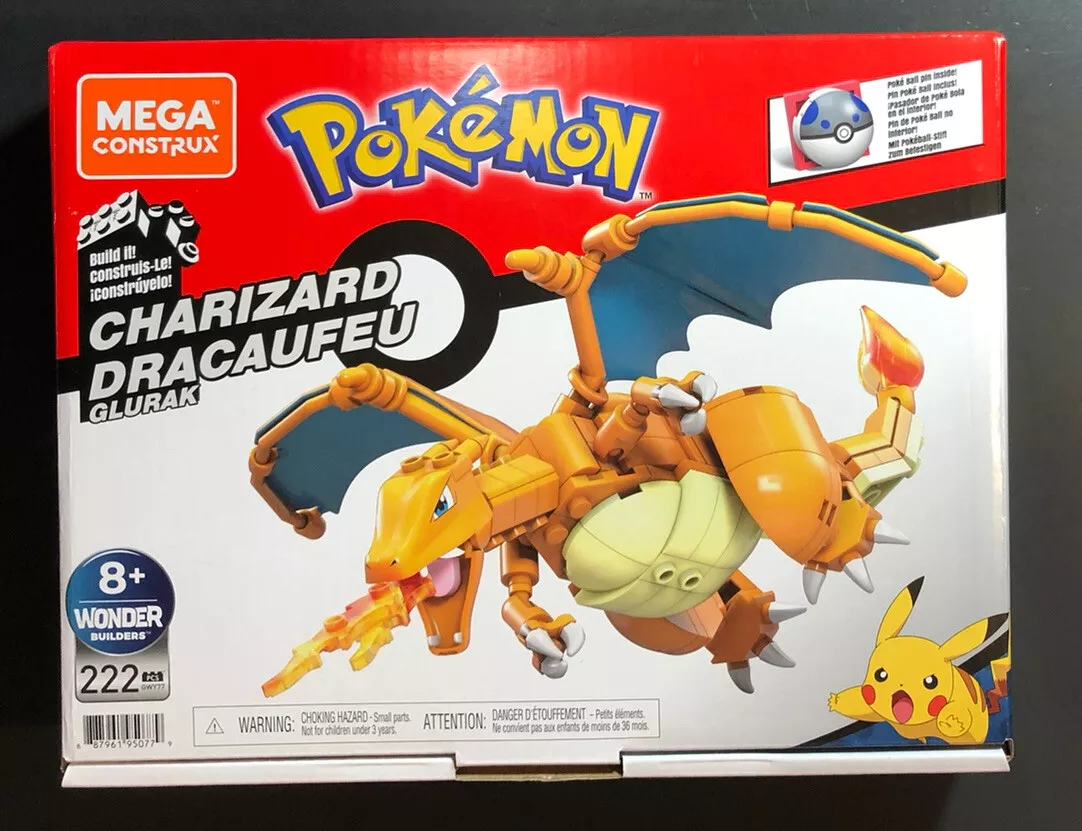 MEGA Pokemon Building Toy Kit Charizard (222 Pieces) with 1 Action