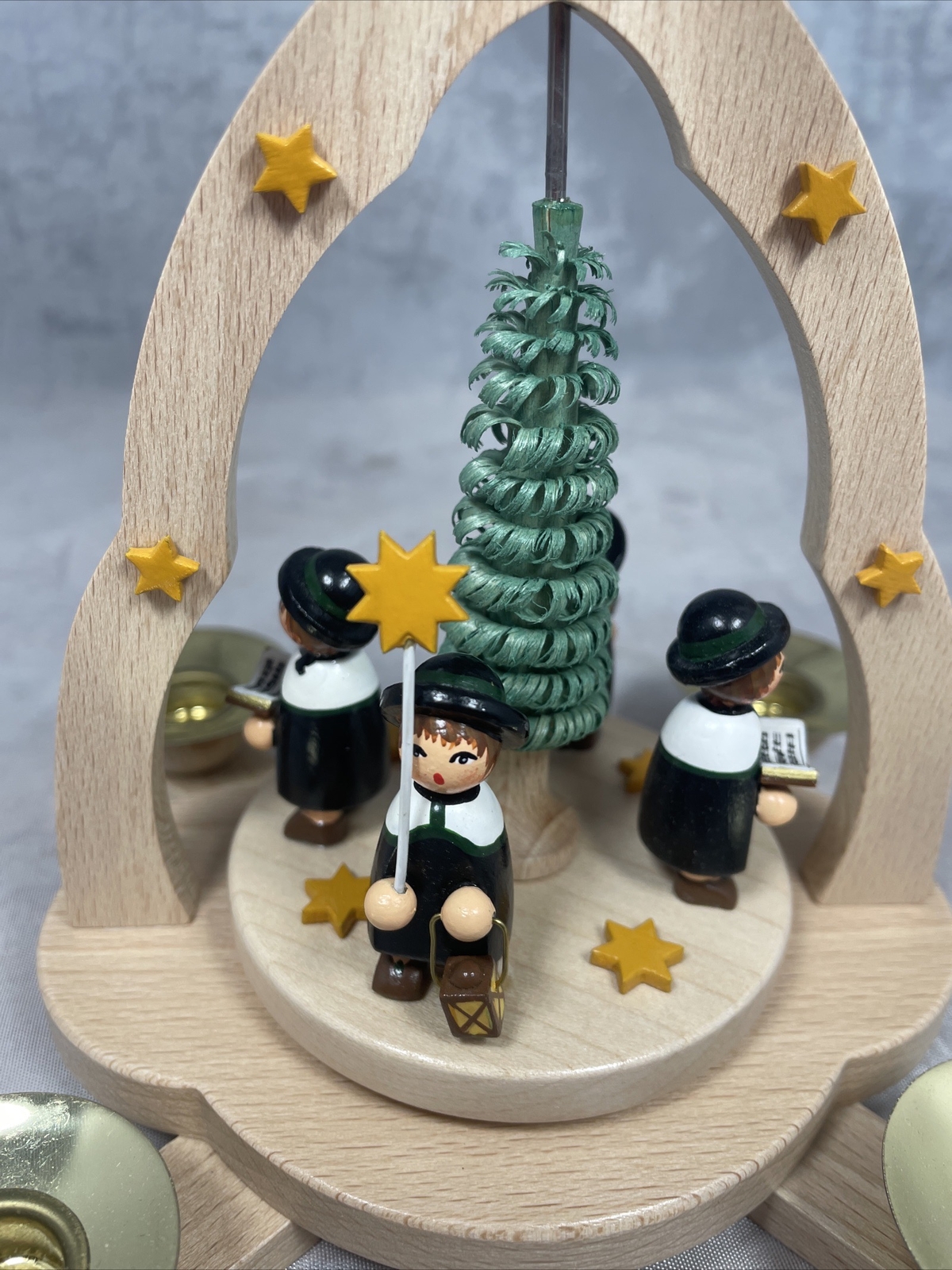 Kathe Wohlfahrt German Christmas Pyramid Windmill Choir Candle Holder