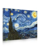 Starry Night by Vincent van Gogh Art Reproduction Giclee Print Canvas Wall Decor