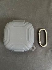 Suritch Shockproof Silicone Case For Shokz OpenFit With Carabiner Hook Black